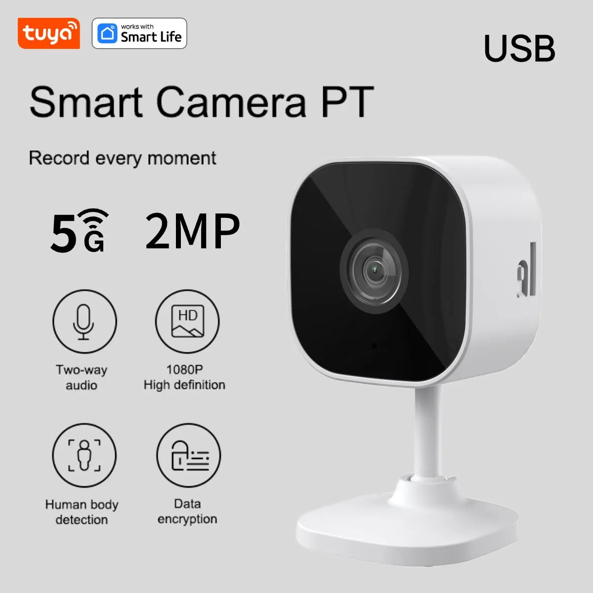 Smart 1080P Wi-Fi Pet Security Camera – 2MP, HD, Motion Detection, 2-Way Audio