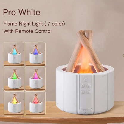 KINSCOTER Campfire Aroma Diffuser – Ultrasonic Humidifier with Flame Effect