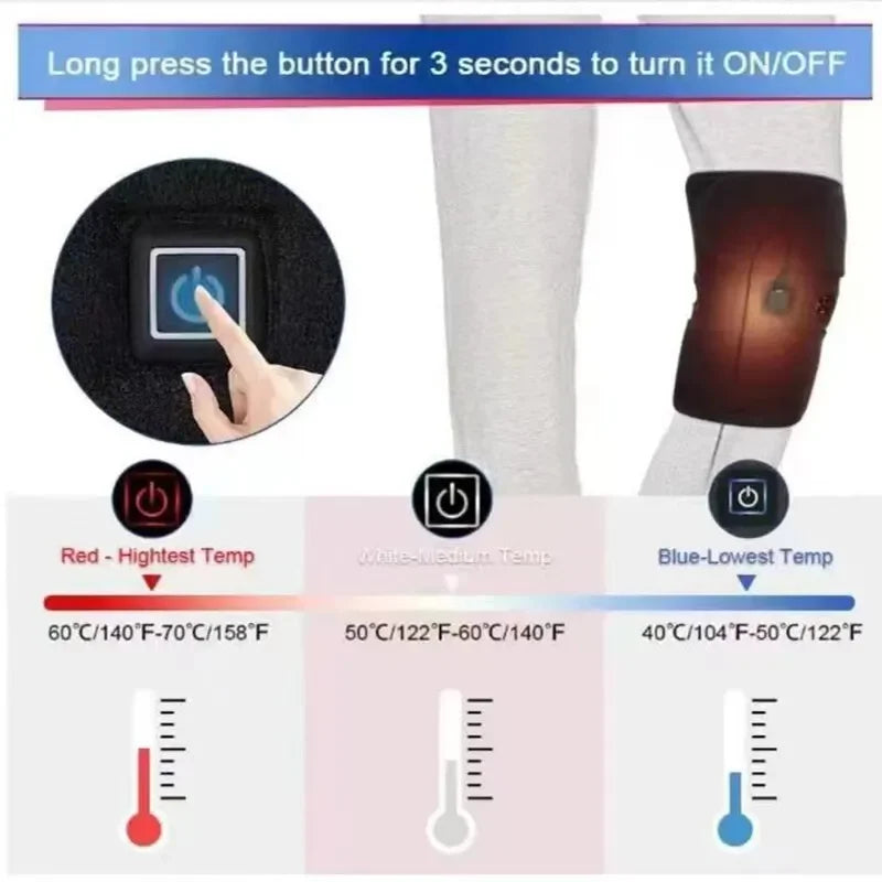 USB Heated Knee Pad – Portable Heating Brace for Arthritis & Joint Relief