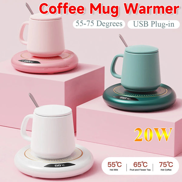 Coffee Mug Warmer – Smart Electric Heater with 3 Temperature