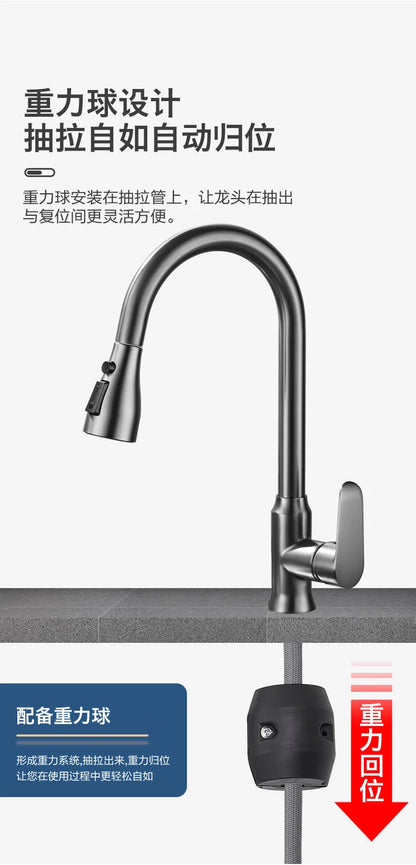 Kitchen Sink Faucet – Pull Down Sprayer with Single Handle