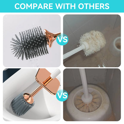 Silicone Toilet Brush Set – Modern Bathroom Cleaning Tool