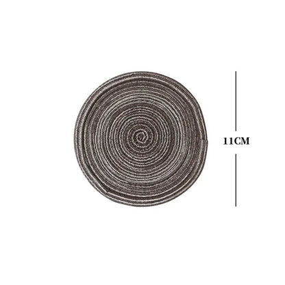 Round Woven Ramie Placemats – Non-Slip Dining Table Mats