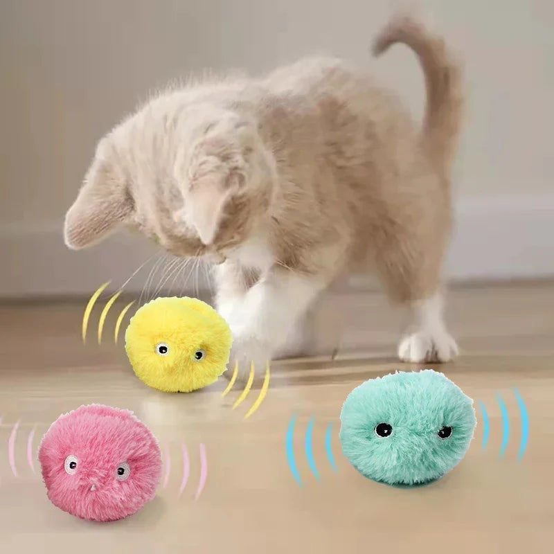 Interactive Sounding Cat Toy Ball – Plush, Battery-Operated, Squeak Toy