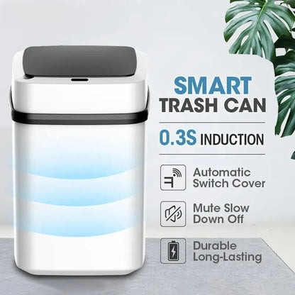 Induction Trash Can – 13L Touchpad Smart Garbage Bin