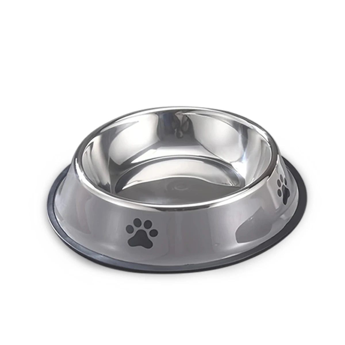 Stainless Steel Pet Bowl with Rubber Bottom