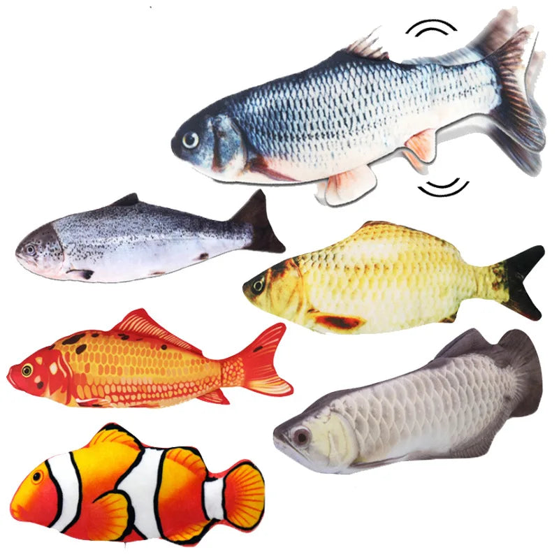 Interactive Fish Toy – Soft Plush USB Charging Pet Chewing Toy