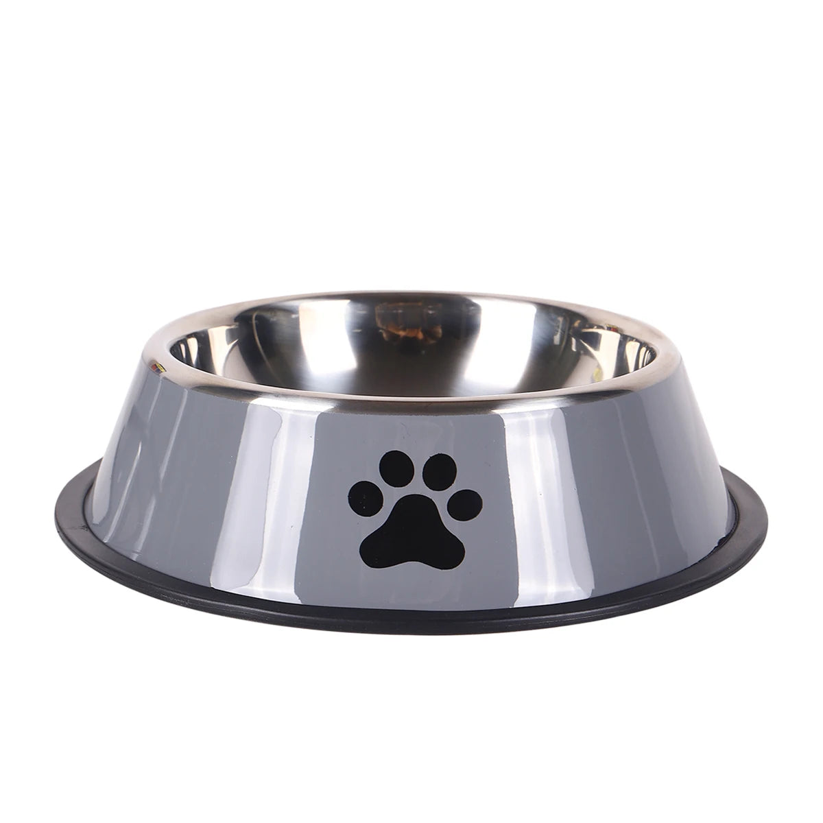 Stainless Steel Pet Bowl with Rubber Bottom