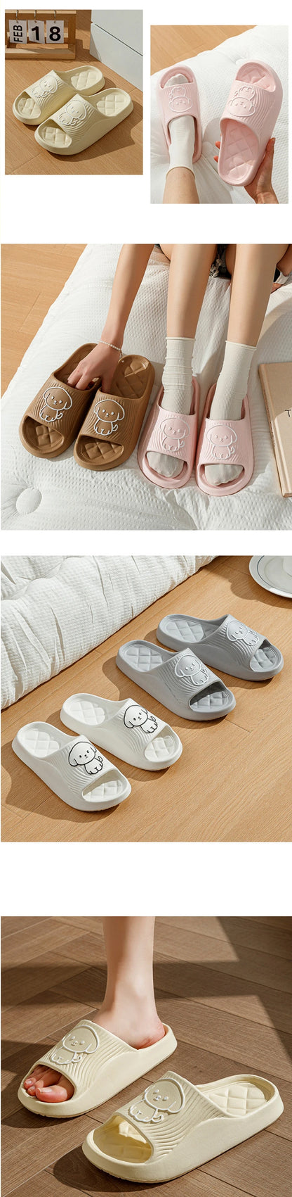 Cute Couple Slippers – Non-slip Indoor EVA Sandals