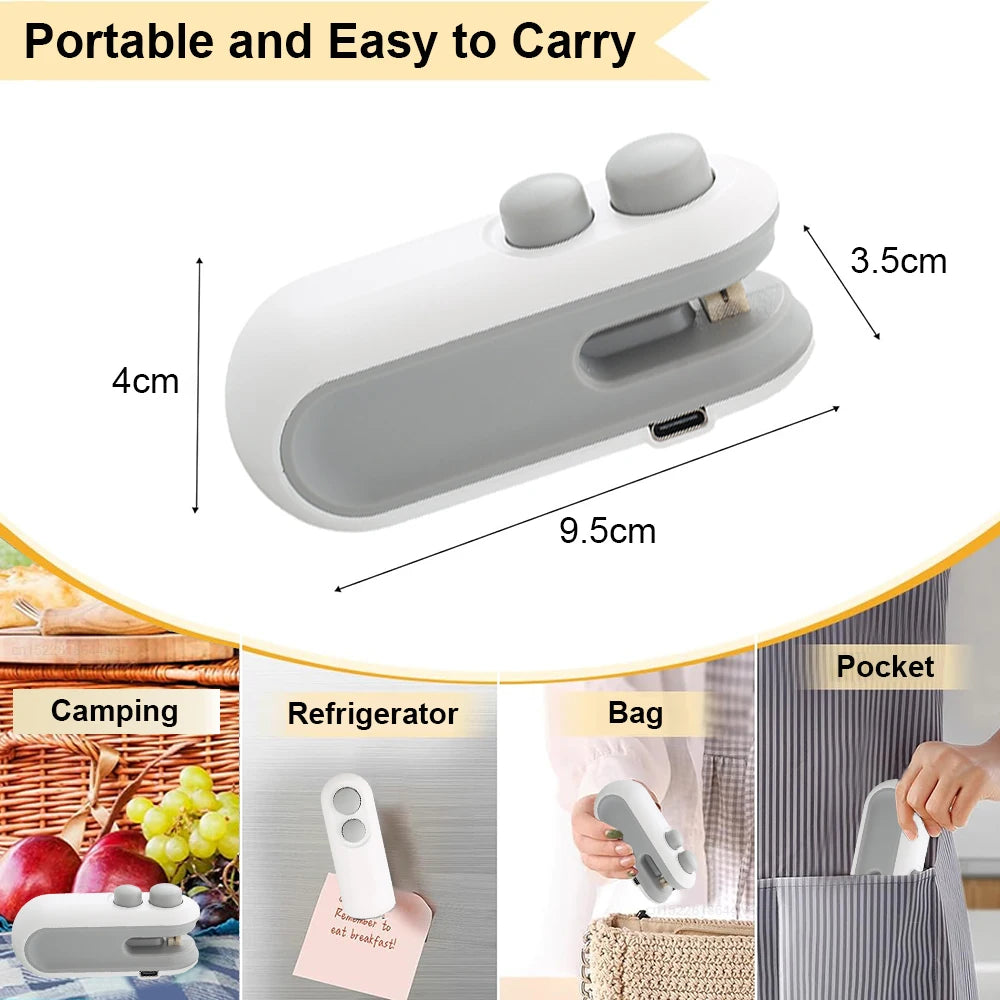 Mini Heat Bag Sealing Machine – Rechargeable Food Sealer for Plastic Bags - iHeimly