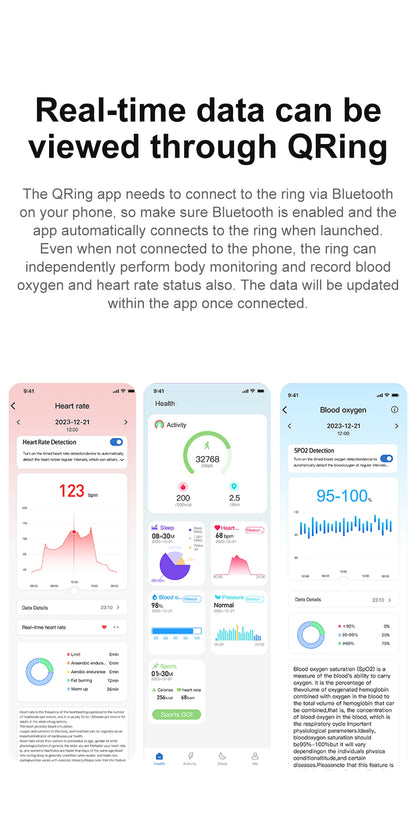 COLMI R02 Smart Ring – Titanium Health Tracker