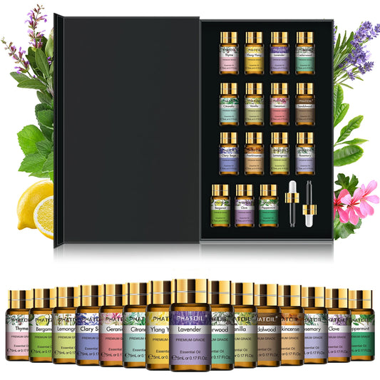 15-Piece Essential Oils Gift Set – Natural Aromatherapy for Diffuser & Humidifier