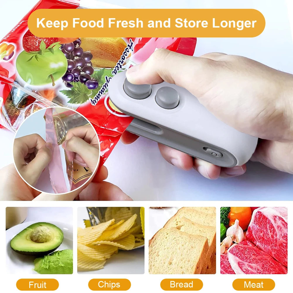 Mini Heat Bag Sealing Machine – Rechargeable Food Sealer for Plastic Bags - iHeimly