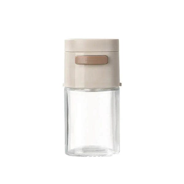 180ml Glass Seasoning Jar – Press-Type Salt Control Bottle