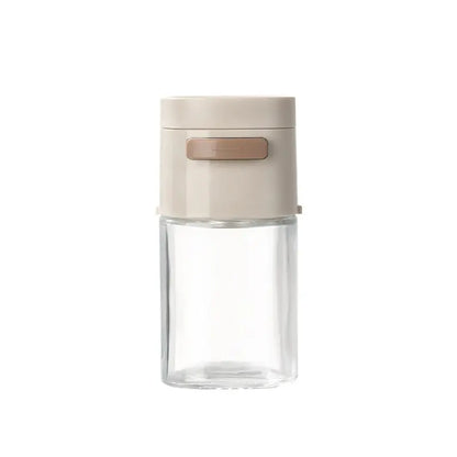 180ml Glass Seasoning Jar – Press-Type Salt Control Bottle