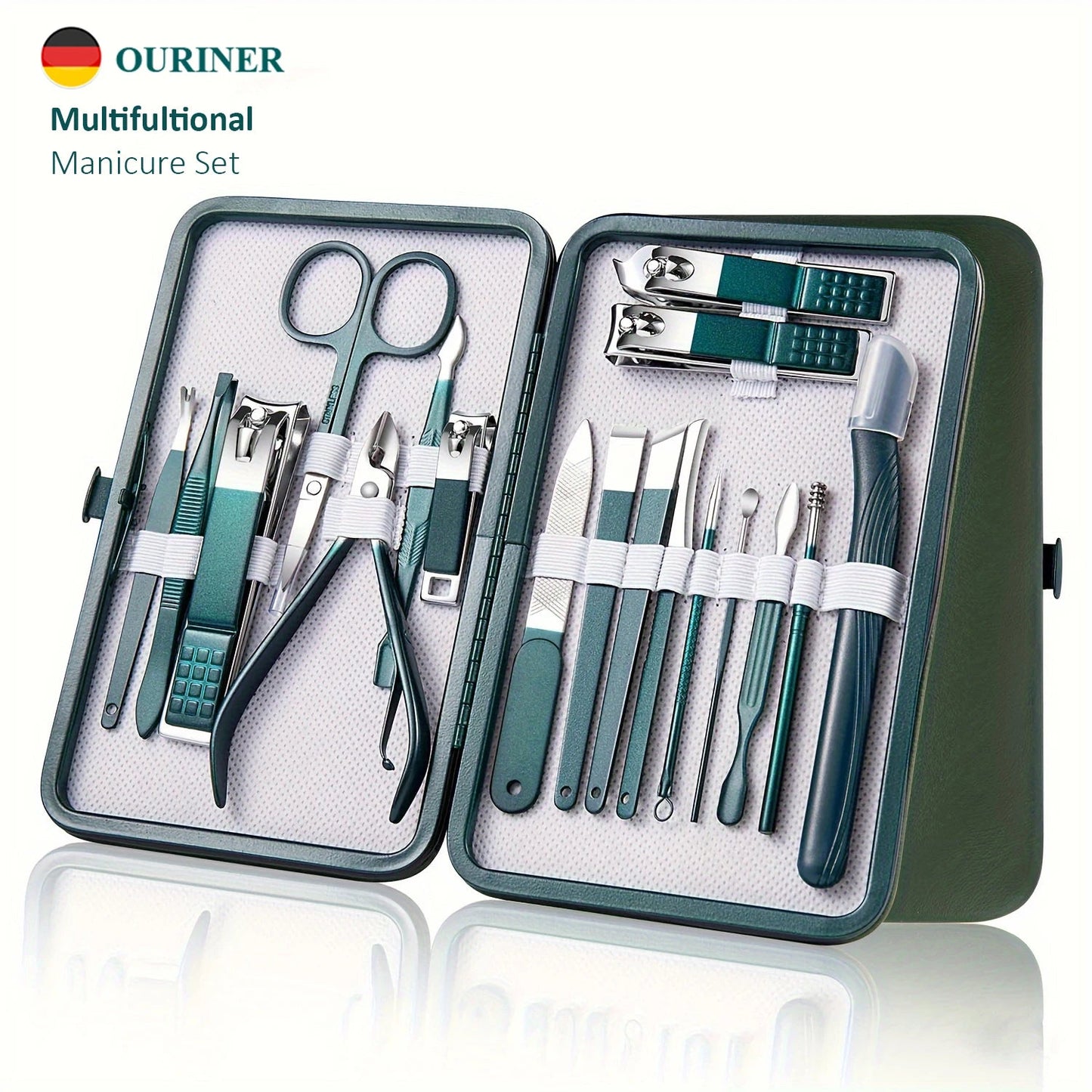Professional Nail Care Kit – Stainless Steel Manicure & Pedicure Set with Travel Case - iHeimly
