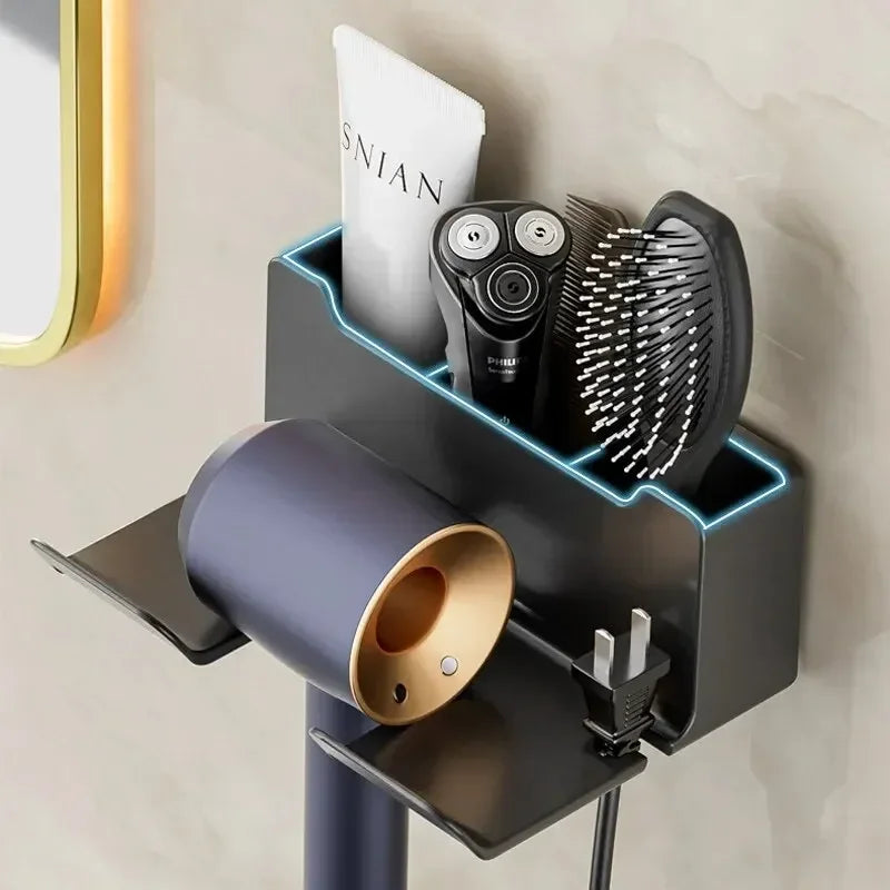 Multifunctional Hair Dryer Stand – Wall Mounted