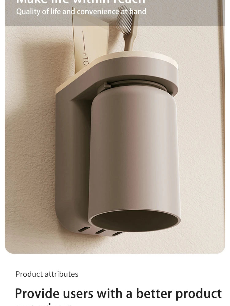 Wall-Mounted Toothbrush Holder – Hygienic & Compact