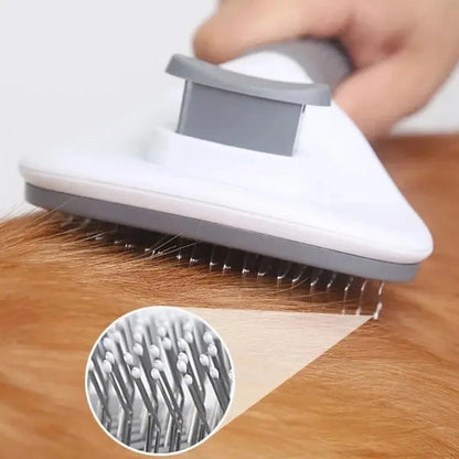 Self-Cleaning Pet Brush – Stainless Steel Grooming Tool for Dogs & Cats