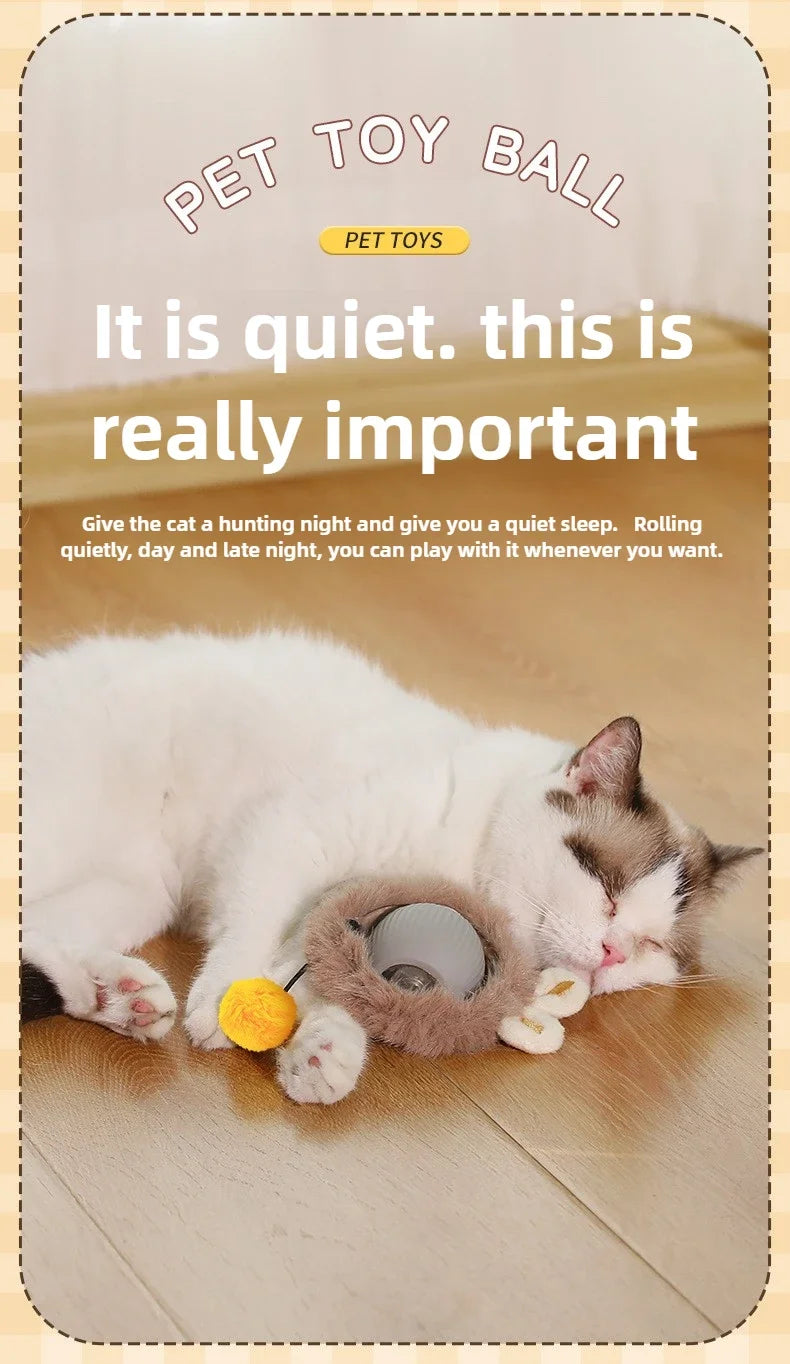 Interactive Cat Ball – Automatic Rolling Electric Toy for Kittens - iHeimly
