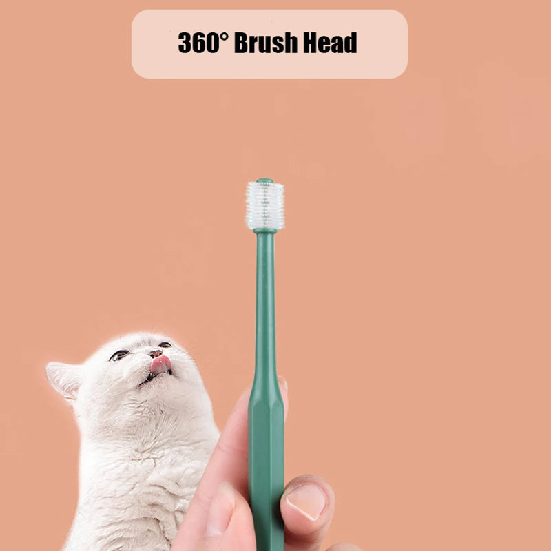 360° Pet Toothbrush – Tartar & Bad Breath Cleaner for Dogs & Cats