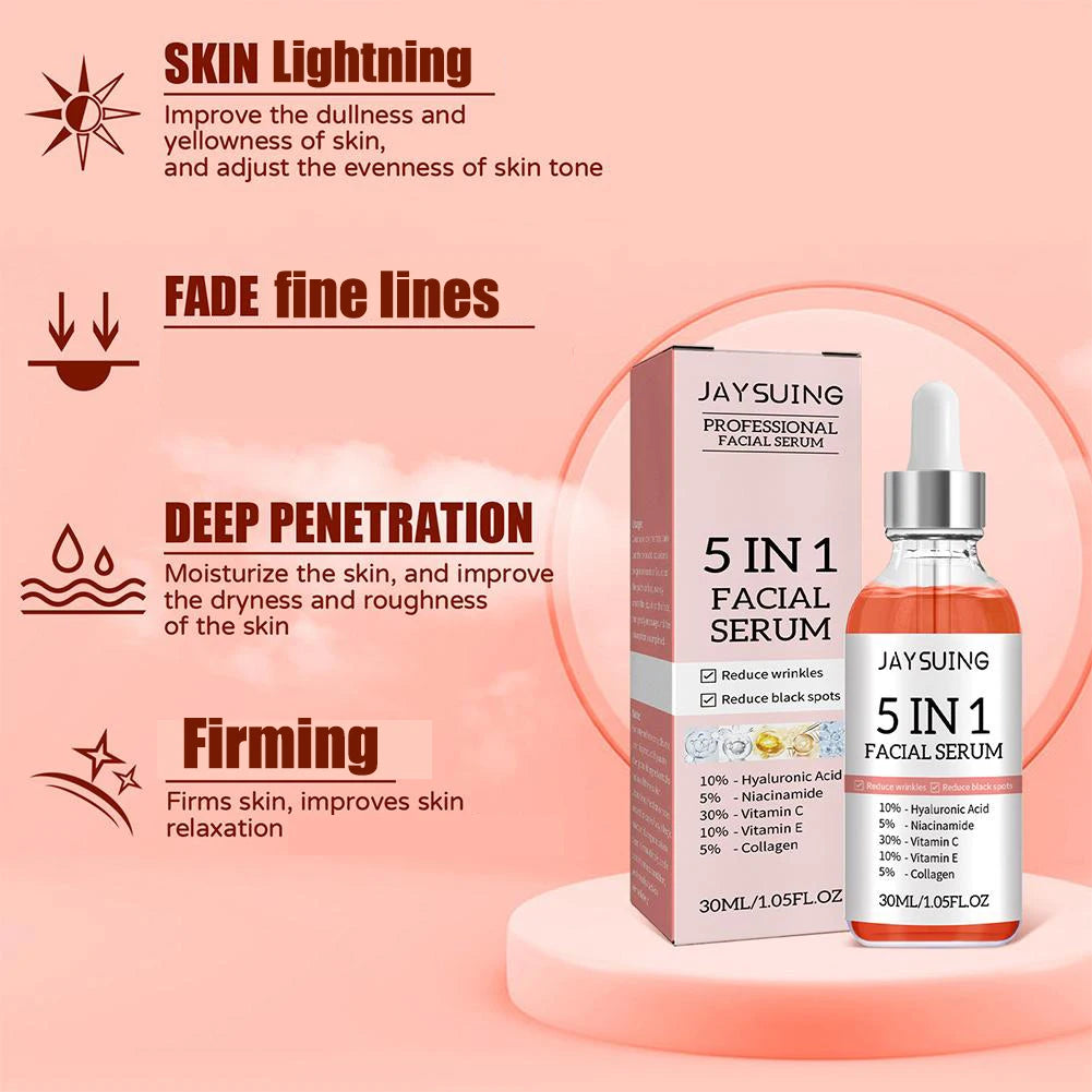 5-in-1 Anti-Aging Face Serum – Vitamin C & Hyaluronic Acid - iHeimly