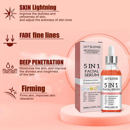 5-in-1 Anti-Aging Face Serum – Vitamin C & Hyaluronic Acid - iHeimly