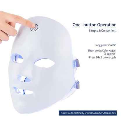 LED Facial Mask – 7-Color Skin Rejuvenation & Anti-Aging Treatment