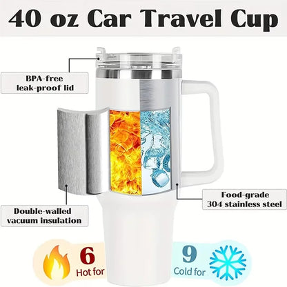 40 oz Stainless Steel Travel Tumbler – Insulated Mug