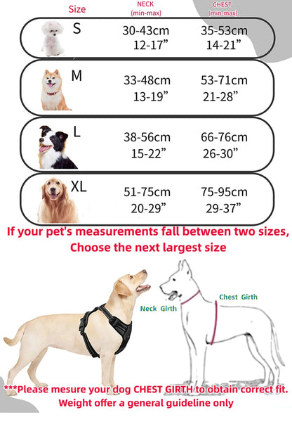 Dog Vest-Style Harness – Adjustable Polyester Harness for Medium & Large Dogs