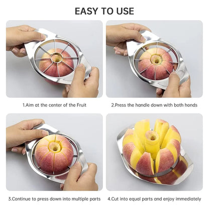 Stainless Steel Apple Slicer – Fruit Corer & Seed Separator