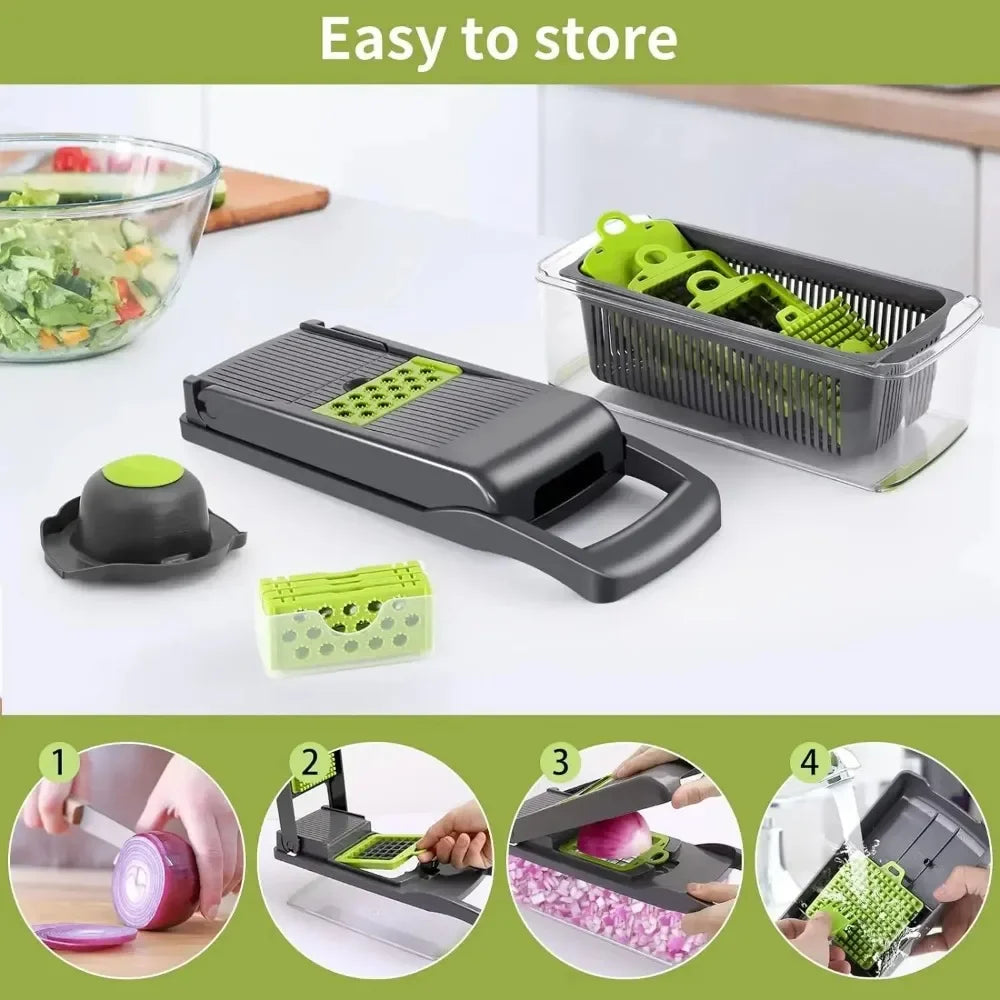 Multifunctional Vegetable Chopper – Onion Slicer & Dicer for Kitchen