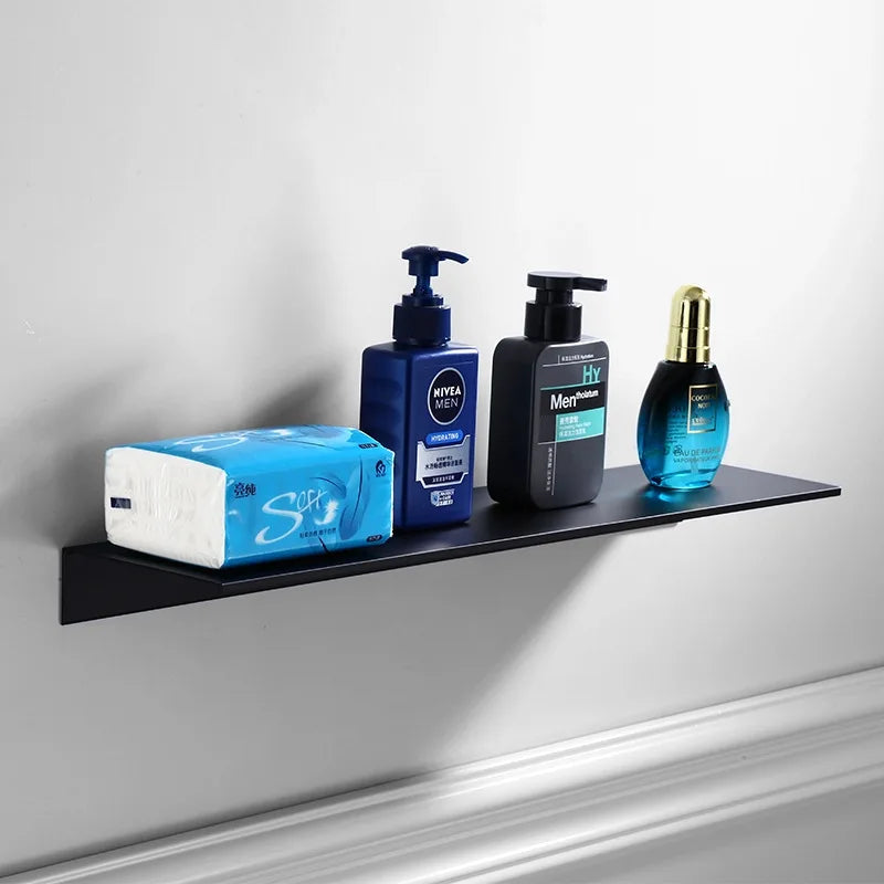 Dual-Tier Metal Bathroom Shelf – Brushed Finish