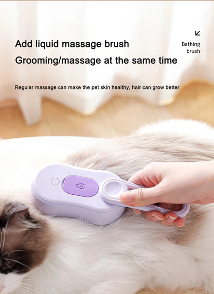 3-in-1 Electric Pet Grooming Comb – USB Charging, Hair Removal & Massage