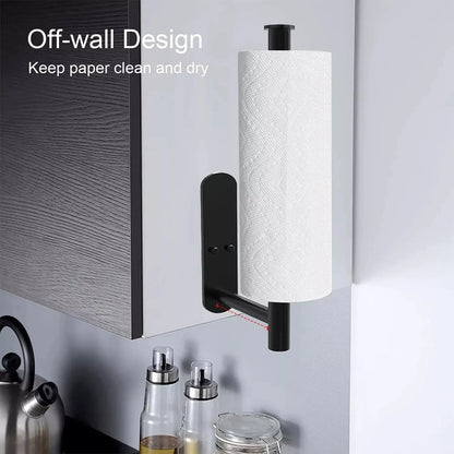 Stainless Steel Paper Towel Holder – Adhesive & Screw Installation