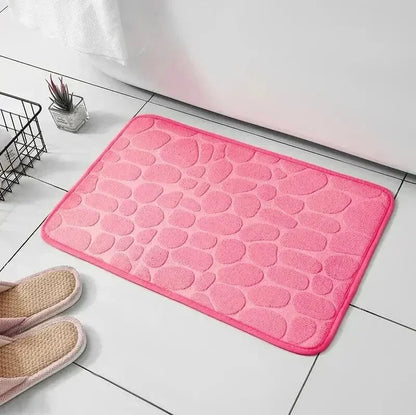 Memory Foam Non-Slip Cobblestone Mat – Soft & Stylish