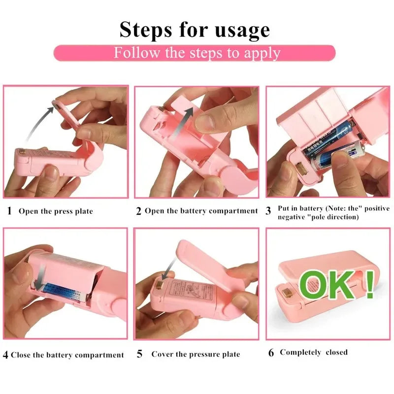 Mini Heat Bag Sealing Machine – Portable Food Sealer for Plastic Bags - iHeimly
