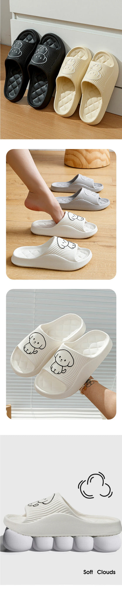 Cute Couple Slippers – Non-slip Indoor EVA Sandals