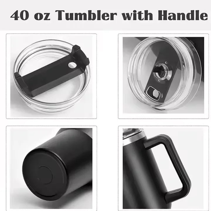 40 oz Stainless Steel Travel Tumbler – Insulated Mug