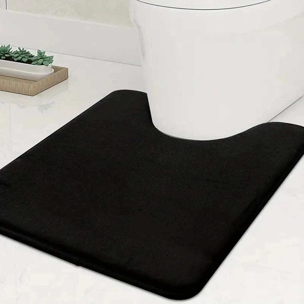 U-Shape Anti-Slip Bathroom Floor Mat – Absorbent Toilet Mat for Home Decoration