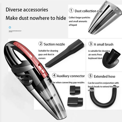 Portable Wireless Vacuum Cleaner – Powerful Suction & Rechargeable Handheld Design