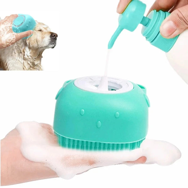 Pet Bathing Brush – Soft Silicone Shower Gel Massager