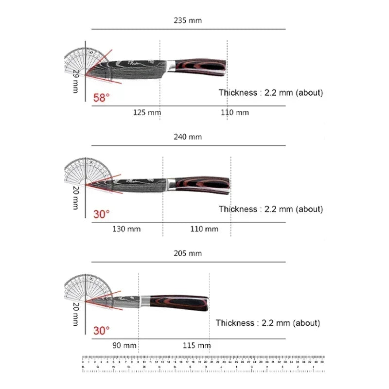 High Stainless Steel Chef Knife – Slicing, Boning, and Cleaver Knife - iHeimly