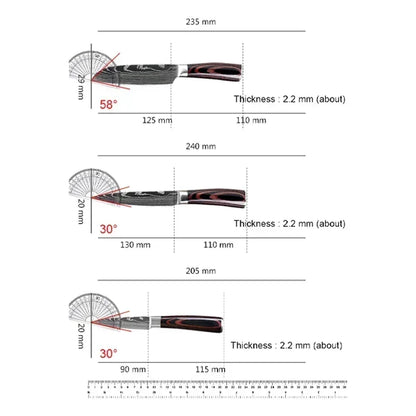 High Stainless Steel Chef Knife – Slicing, Boning, and Cleaver Knife - iHeimly