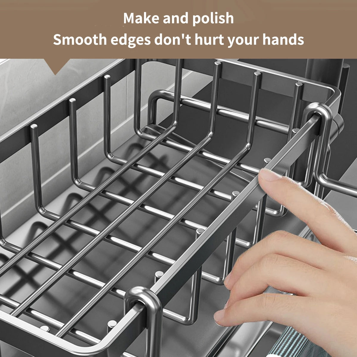 Stainless Steel Kitchen Sink Drain Rack – Versatile Storage