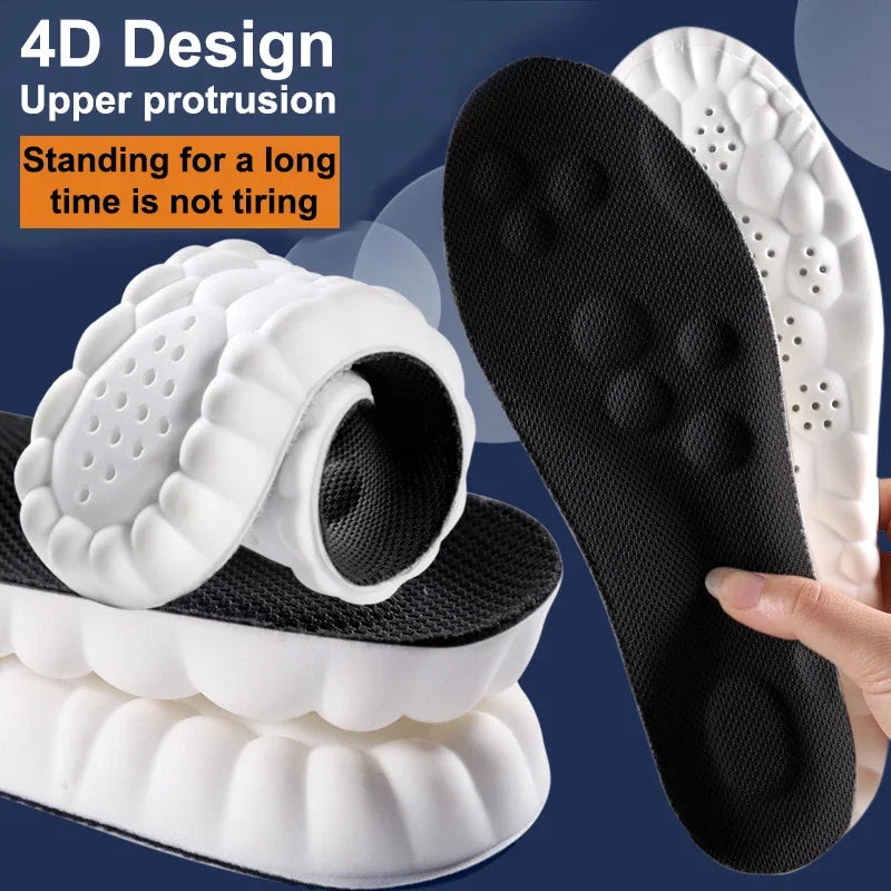 High Elasticity Latex Sport Insoles – Arch Support, Shock Absorption & Breathable Cushion