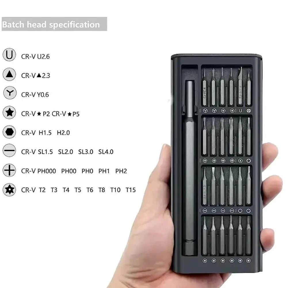 24-in-1 Precision Screwdriver Set – Magnetic Bits for Repair