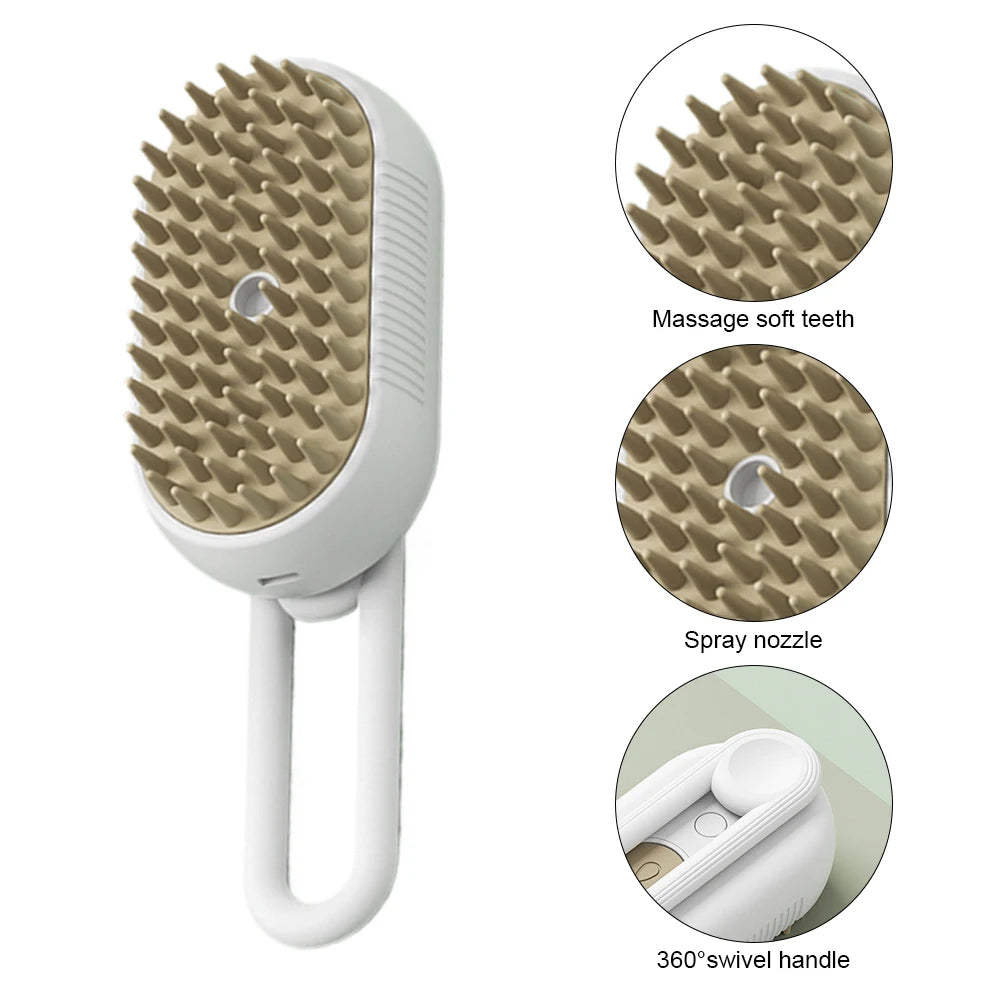 3-in-1 Electric Pet Grooming Comb – USB Charging, Hair Removal & Massage