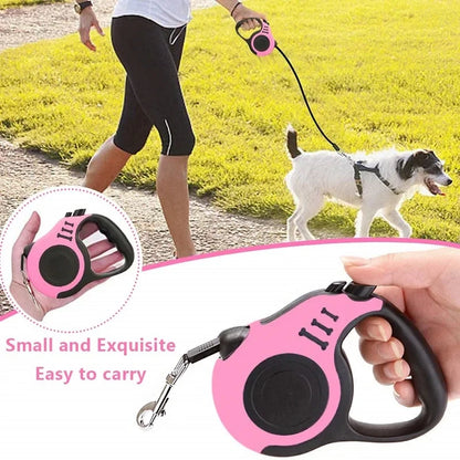 Automatic Retractable Pet Leash – 5m Nylon Leash for Dogs & Cats