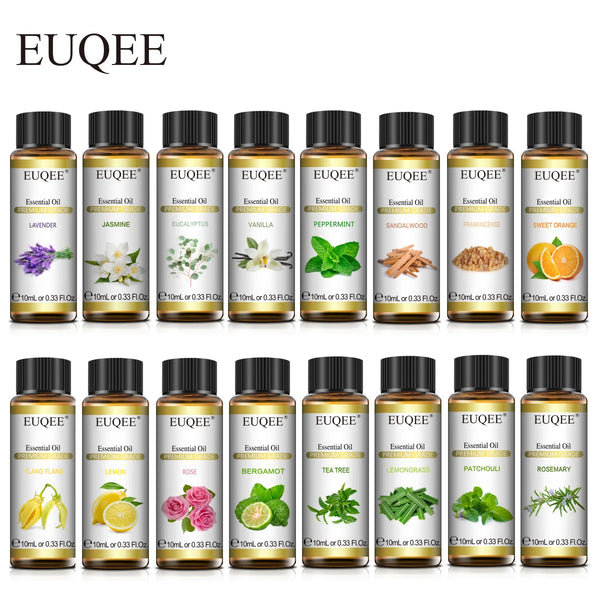 10ml Natural Plant Essential Oil – Lavender, Jasmine, Eucalyptus & Vanilla for Diffusers